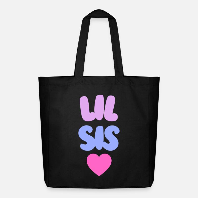 Lil Sis Love - Midweight recycelter Stoffbeutel von Stanley/Stella - Schwarz