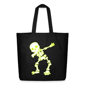 Halloween Dab Dance Skelett I Dabbender Geist - Midweight recycelter Stoffbeutel von Stanley/Stella - Schwarz - Vorne