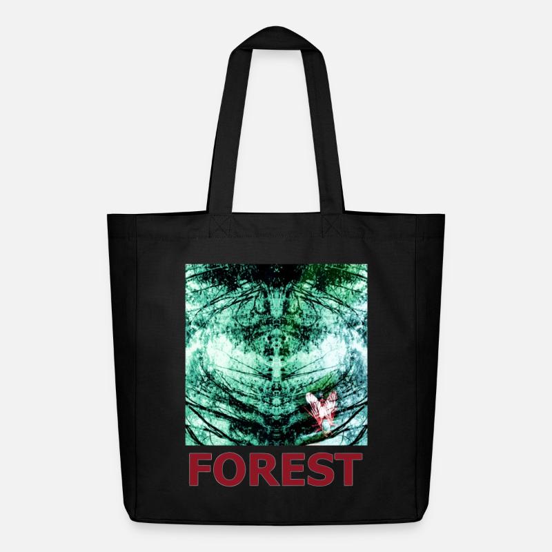 Reflet de la forêt et papillon - Tote bag Stanley/Stella Midweight recyclé - noir