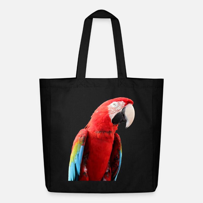 Papageien Vogel T-shirt Geschenk - Midweight recycelter Stoffbeutel von Stanley/Stella - Schwarz