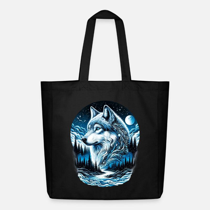 Wolf - Midweight Recycled Tote Bag by Stanley/Stella - black