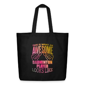 badminton - Tote bag Stanley/Stella Midweight recyclé - noir - Devant