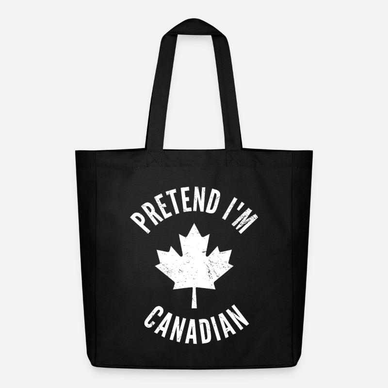 Tu so, als wäre ich Canadian Maple Leaf - Midweight recycelter Stoffbeutel von Stanley/Stella - Schwarz