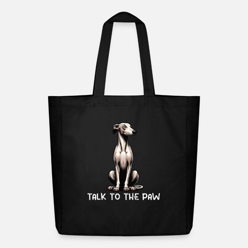 Talk to the Paw Whippet Windhund Whippets  - Midweight recycelter Stoffbeutel von Stanley/Stella - Schwarz