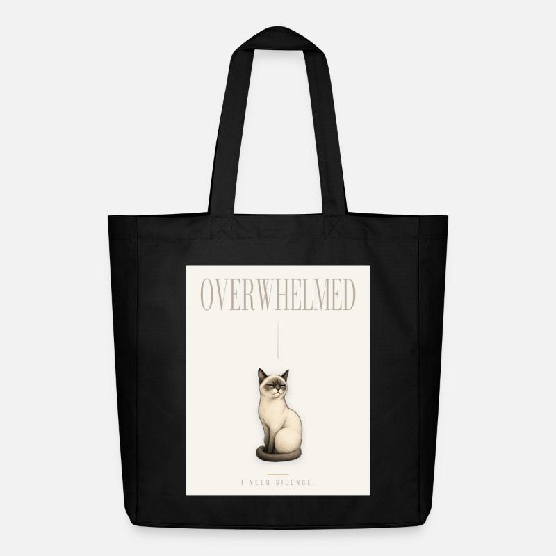 DÉPASSÉE. Noble Cat Introverti Conception du Mème - Tote bag Stanley/Stella Midweight recyclé - noir