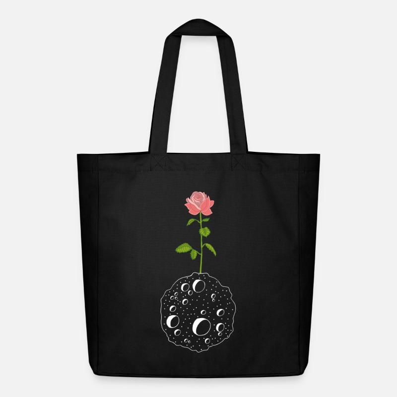 Die Blume und der weiße Planet - Midweight recycelter Stoffbeutel von Stanley/Stella - Schwarz