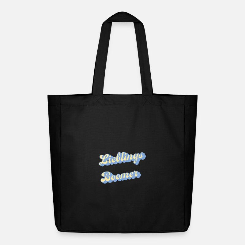 Favorite Boomer Retro Script - Midweight Recycled Tote Bag by Stanley/Stella - black