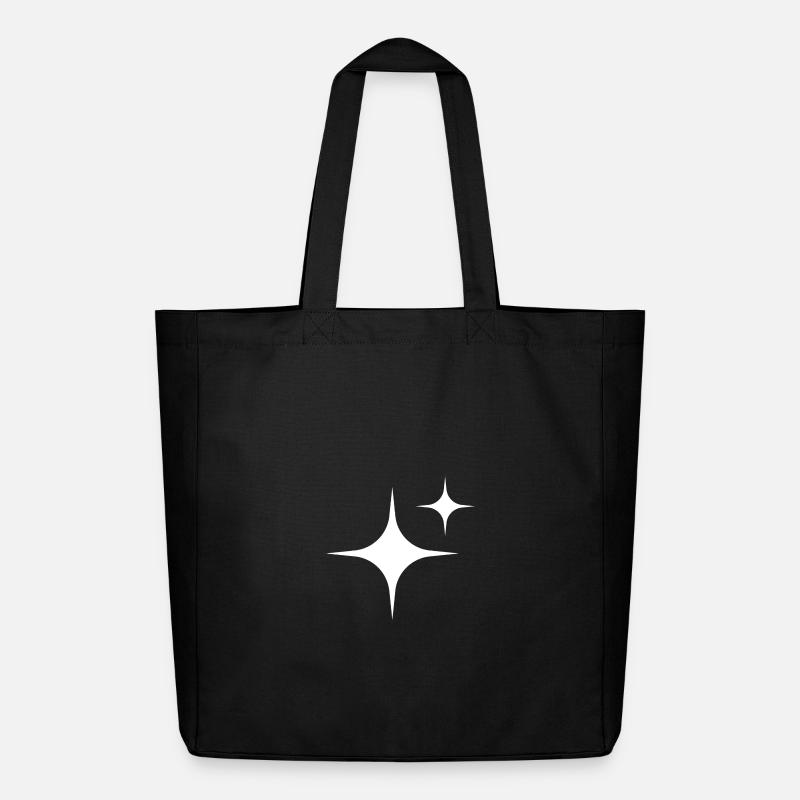 Stars White - Midweight recycelter Stoffbeutel von Stanley/Stella - Schwarz