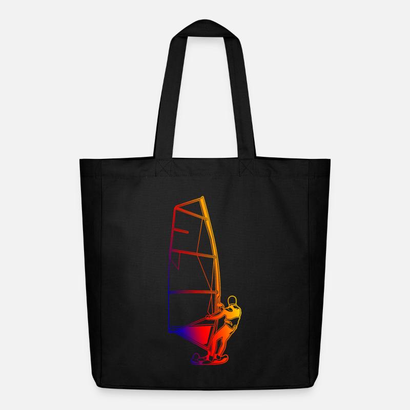 Windsurfer rétro - Tote bag Stanley/Stella Midweight recyclé - noir