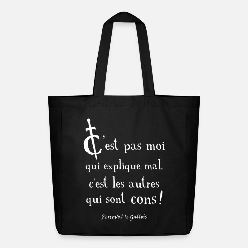 Perceval, c'est les autres qui sont cons ! - Tote bag Stanley/Stella Midweight recyclé - noir