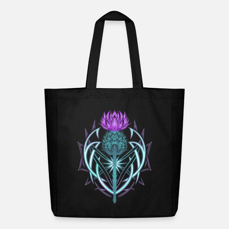 Distel Schild Celtic Knots Thistle Lover - Midweight recycelter Stoffbeutel von Stanley/Stella - Schwarz