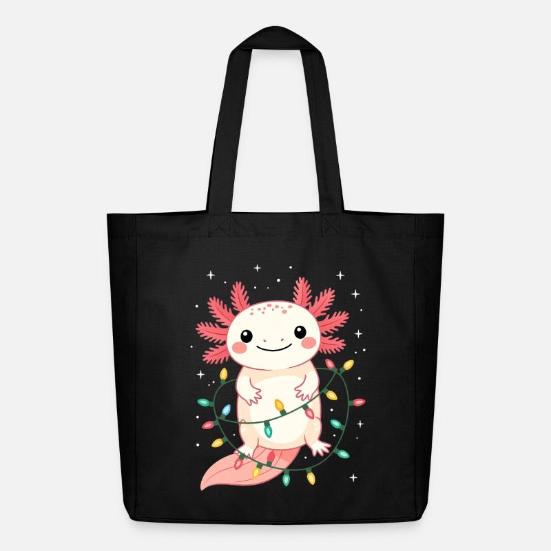 Axolotl Weihnachten Weihnachtspullover lustig süß - Midweight recycelter Stoffbeutel von Stanley/Stella - Schwarz