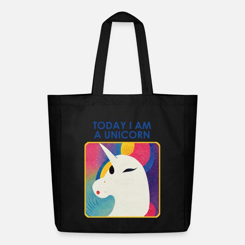 Licorne avec devise – Design unique - Tote bag Stanley/Stella Midweight recyclé - noir