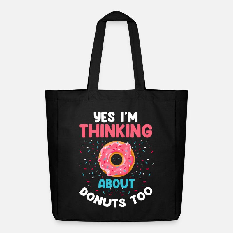 Ja, ich denke auch an Donuts - Midweight recycelter Stoffbeutel von Stanley/Stella - Schwarz