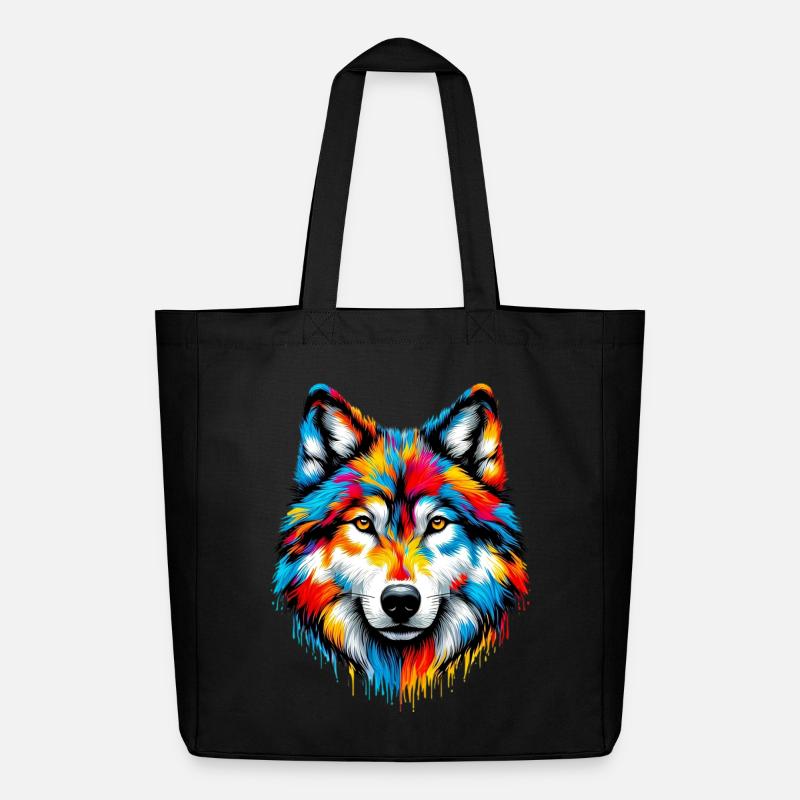 Wolf - Midweight recycelter Stoffbeutel von Stanley/Stella - Schwarz