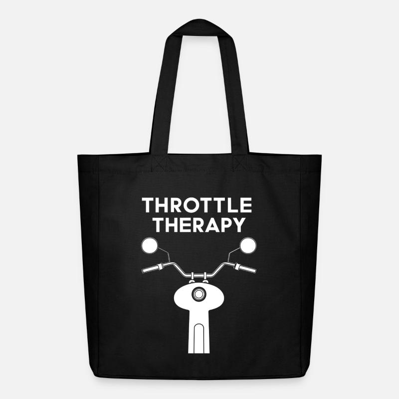 Throttle Therapy - Midweight Recycled Tote Bag by Stanley/Stella - black