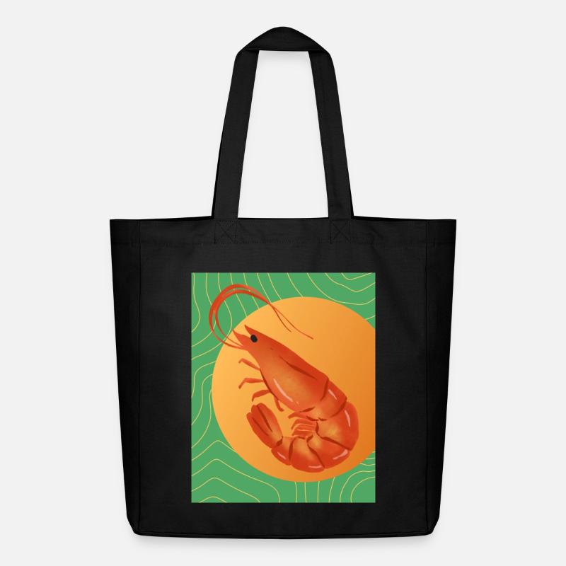 Maximalist Shrimp - Midweight Recycled Tote Bag by Stanley/Stella - black