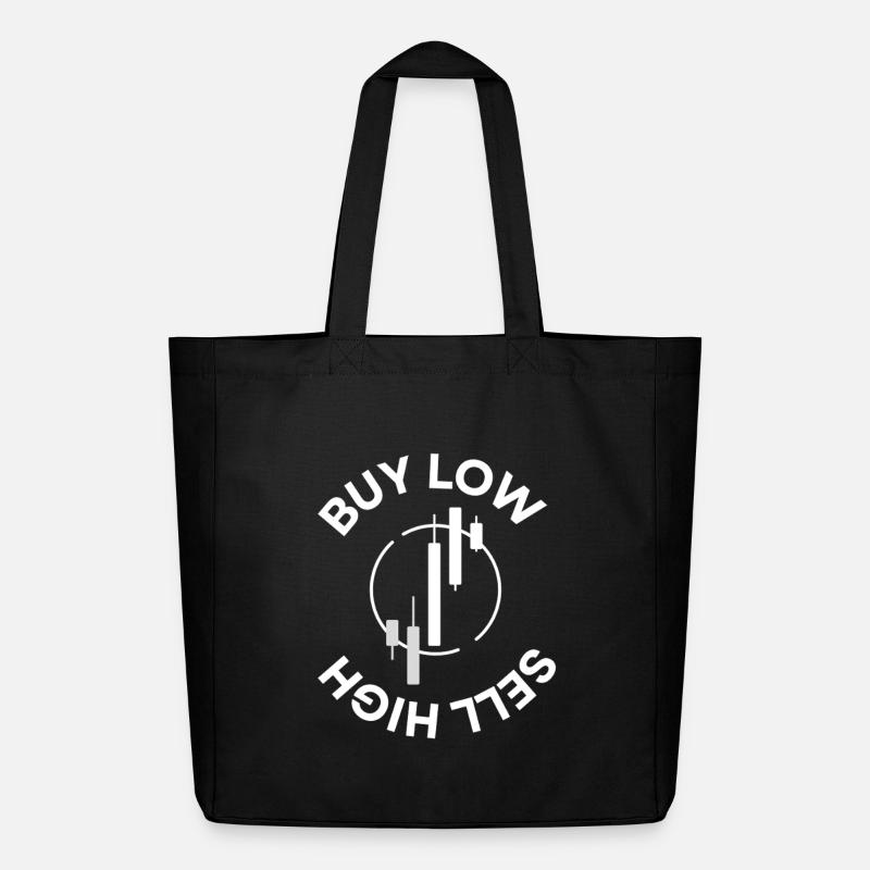 Buy low Sell high Trading lover - Midweight recycelter Stoffbeutel von Stanley/Stella - Schwarz