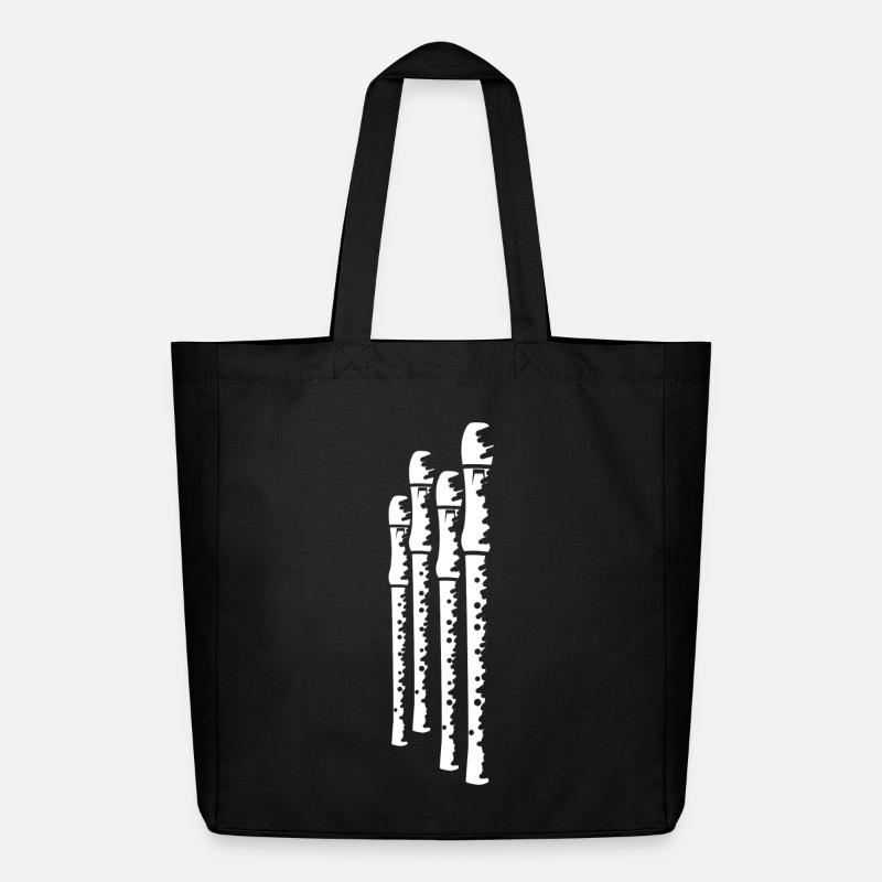 Flutes - Midweight Recycled Tote Bag by Stanley/Stella - black