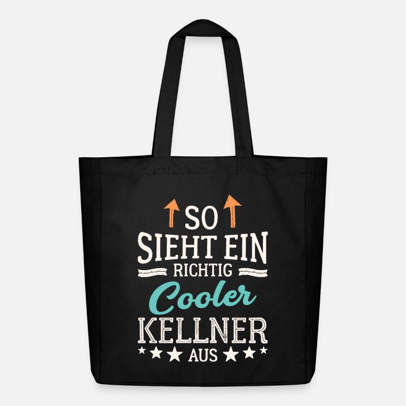 So sieht ein richtig cooler Kellner aus Bedienung - Midweight recycelter Stoffbeutel von Stanley/Stella - Schwarz