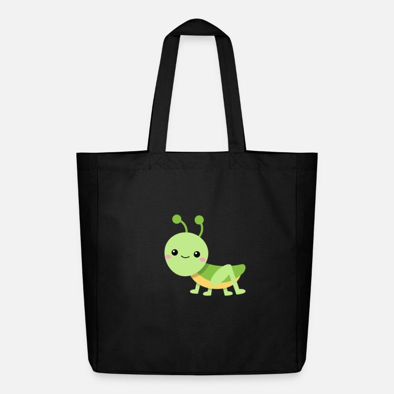 Lively grasshopper - Midweight Recycled Tote Bag by Stanley/Stella - black