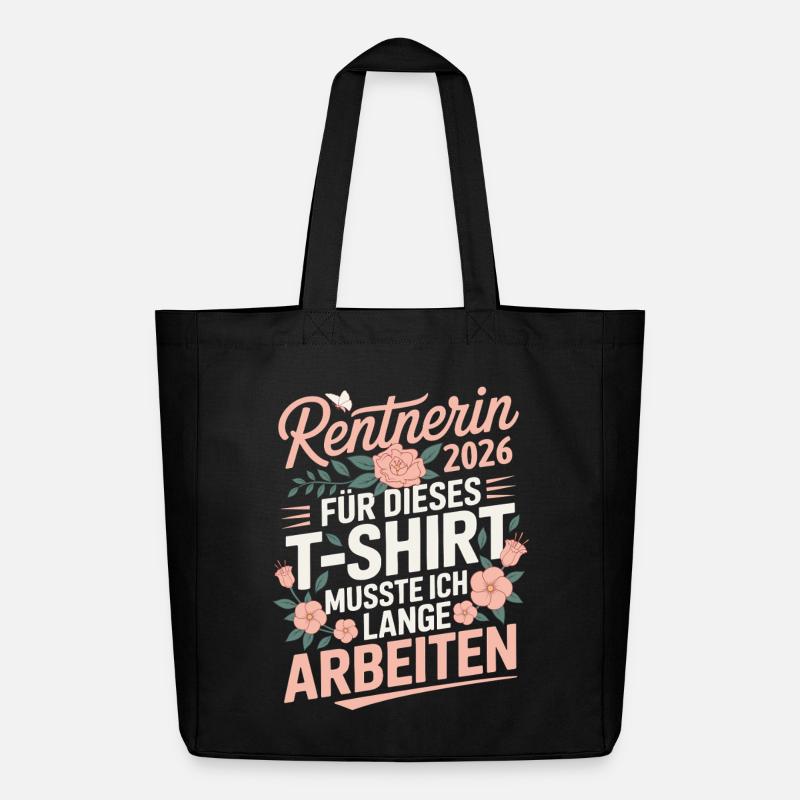 Rentnerin 2026 - Midweight recycelter Stoffbeutel von Stanley/Stella - Schwarz
