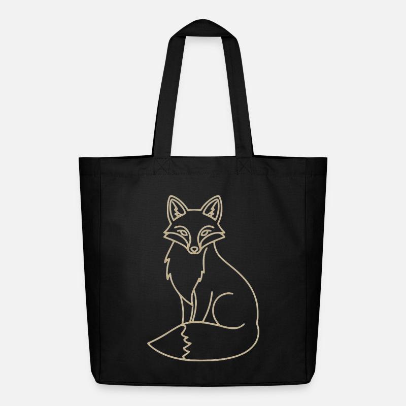 Goldener Fuchs - Midweight recycelter Stoffbeutel von Stanley/Stella - Schwarz
