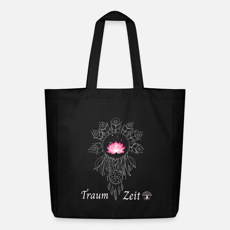 Traumzeit Lotus Dreamcatcher  - Midweight recycelter Stoffbeutel von Stanley/Stella - Schwarz