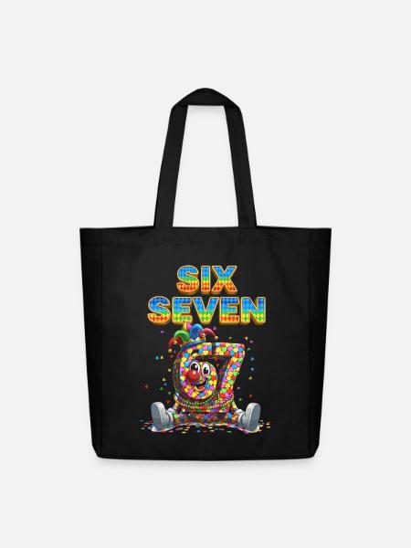 67 six seven Karneval Süß Geschenk - Midweight recycelter Stoffbeutel von Stanley/Stella - Schwarz