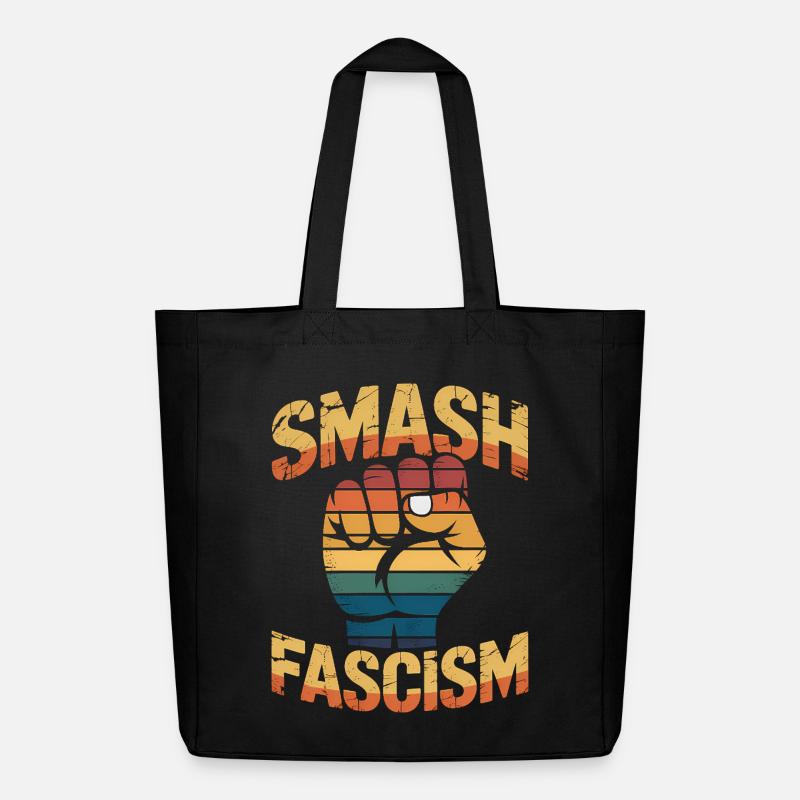 Smash Fascism – Antifaschistisches Tee - Midweight recycelter Stoffbeutel von Stanley/Stella - Schwarz