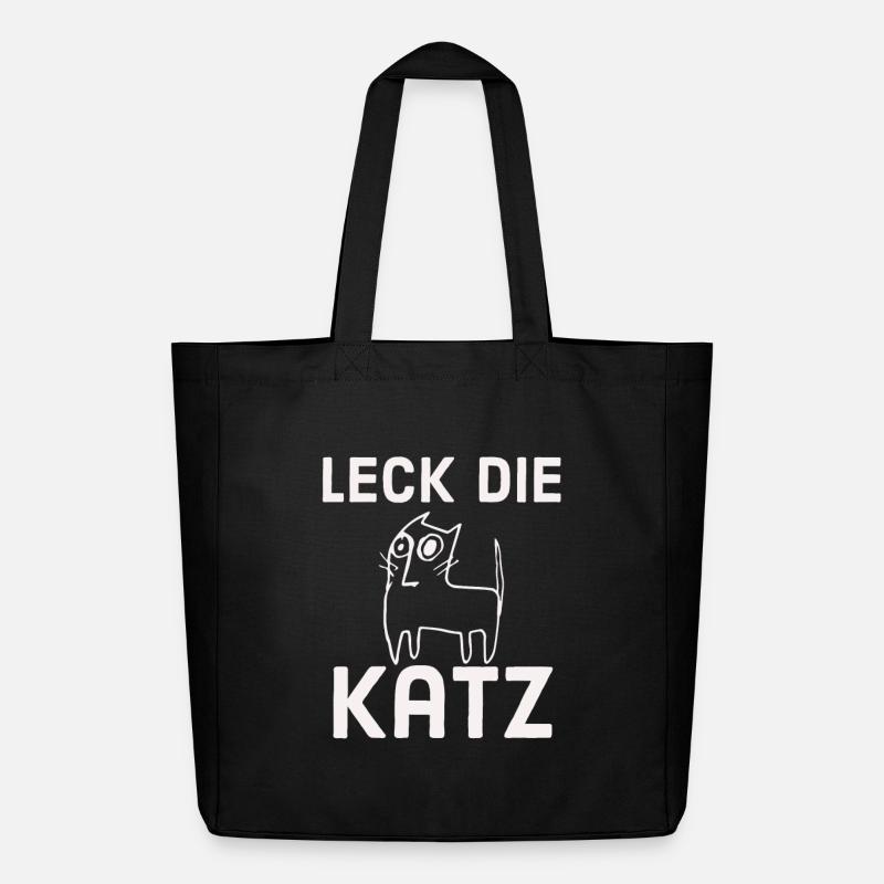 Leck die Katz - Midweight recycelter Stoffbeutel von Stanley/Stella - Schwarz