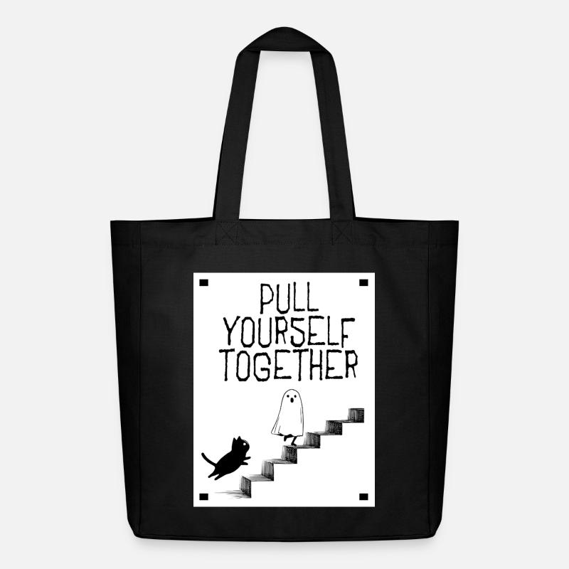 Pull yourself together - Midweight Recycled Tote Bag by Stanley/Stella - black
