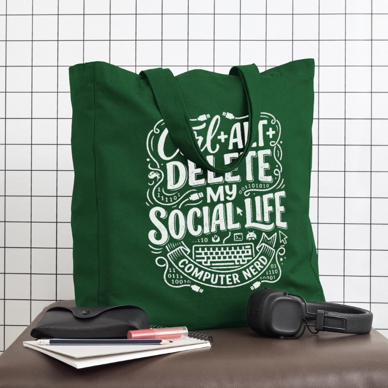 Ctrl+Alt+Delete – Computer Nerd Life Midweight Recycled Tote Bag by Stanley/Stella