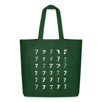 Sevenfold Glyph Grid numerology - Midweight Recycled Tote Bag by Stanley/Stella - bottle green - Front