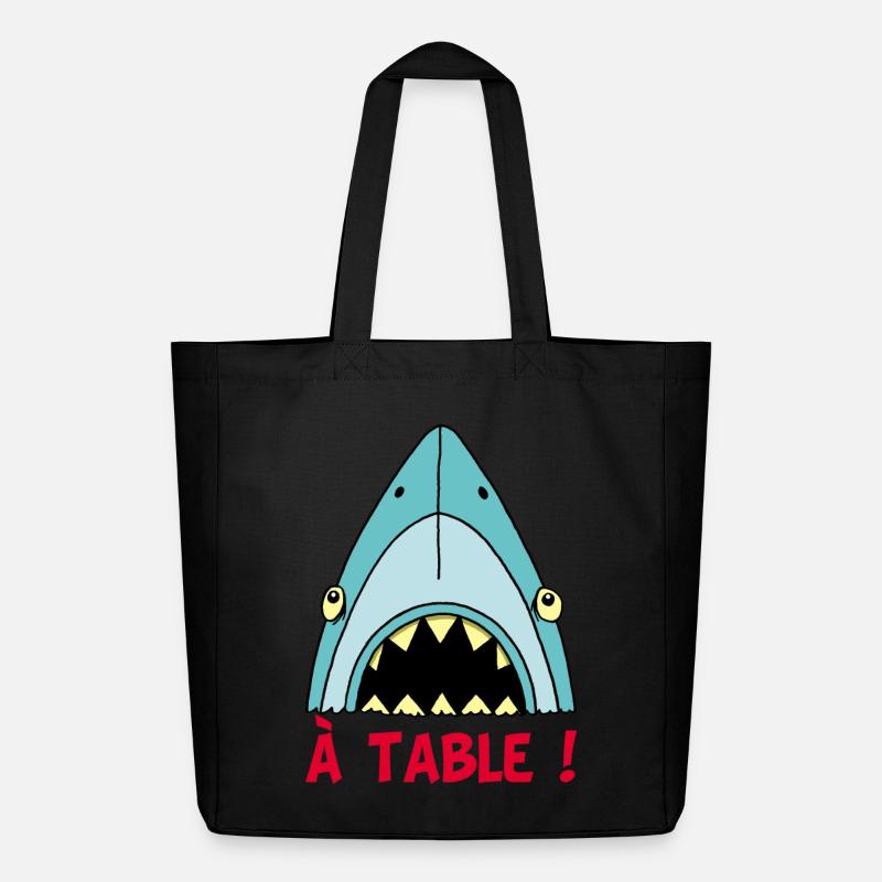 Requin qui a faim ! - Tote bag Stanley/Stella Midweight recyclé - noir