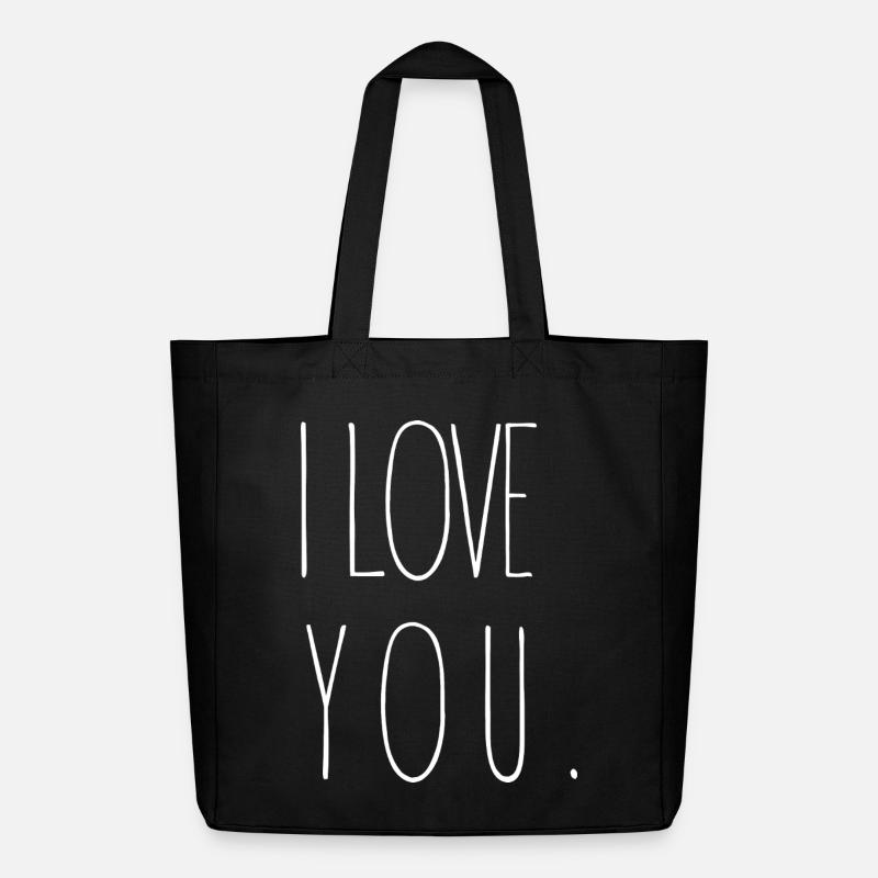 Ich liebe dich - Midweight recycelter Stoffbeutel von Stanley/Stella - Schwarz