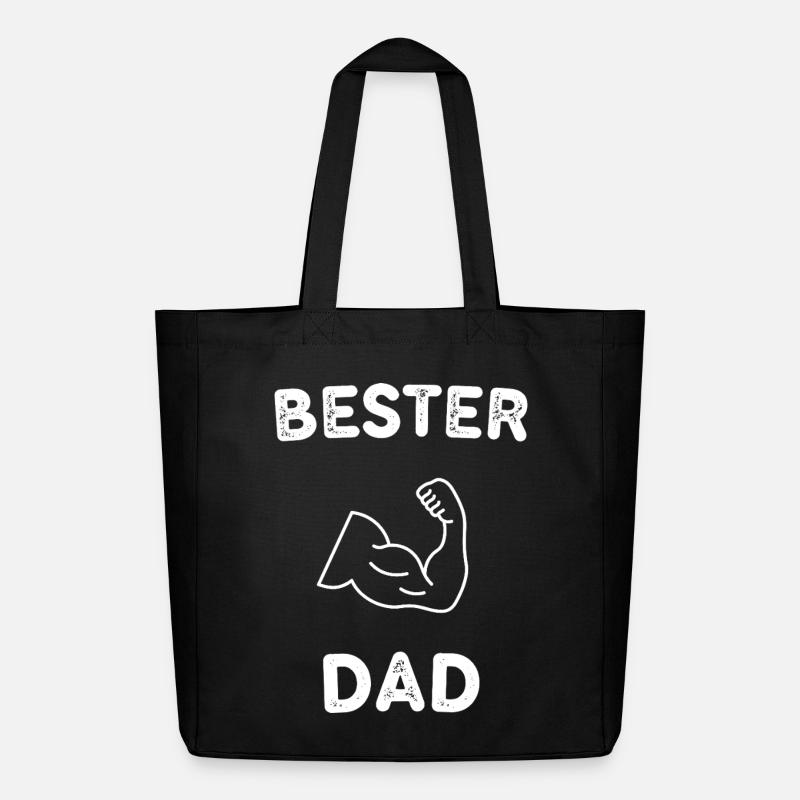 Bester Dad - Midweight recycelter Stoffbeutel von Stanley/Stella - Schwarz
