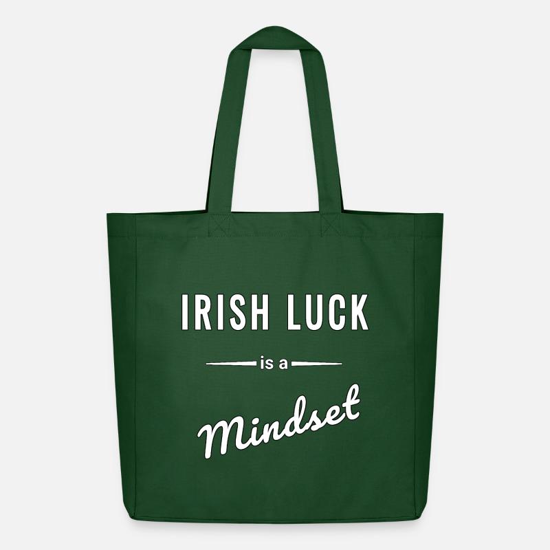Irish Luck ist eine Frage des Mindsets - Midweight recycelter Stoffbeutel von Stanley/Stella - Flaschengrün