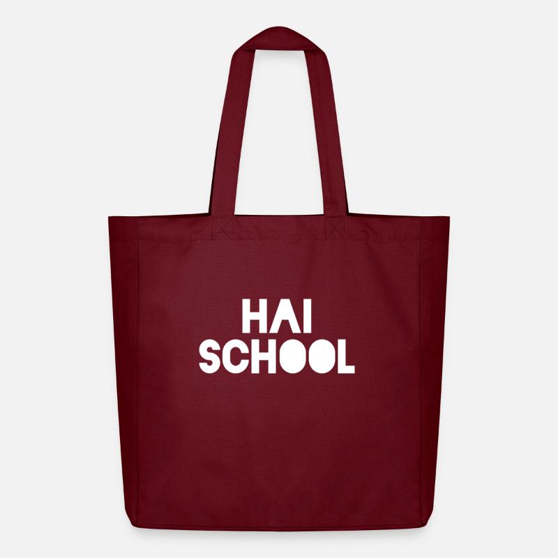 Hai School - Midweight recycelter Stoffbeutel von Stanley/Stella - Burgunderrot