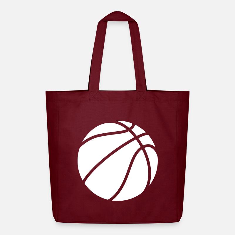 Basketball logo white - Midweight Recycled Tote Bag by Stanley/Stella - burgundy