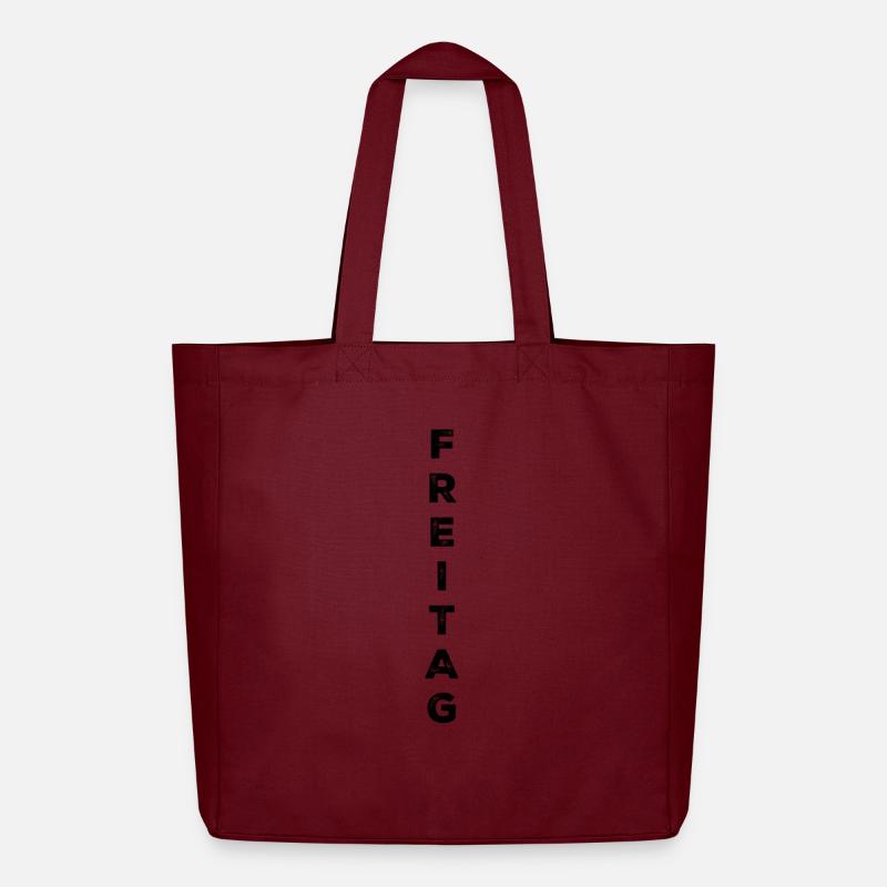 Freitag - schwarz - Midweight recycelter Stoffbeutel von Stanley/Stella - Burgunderrot