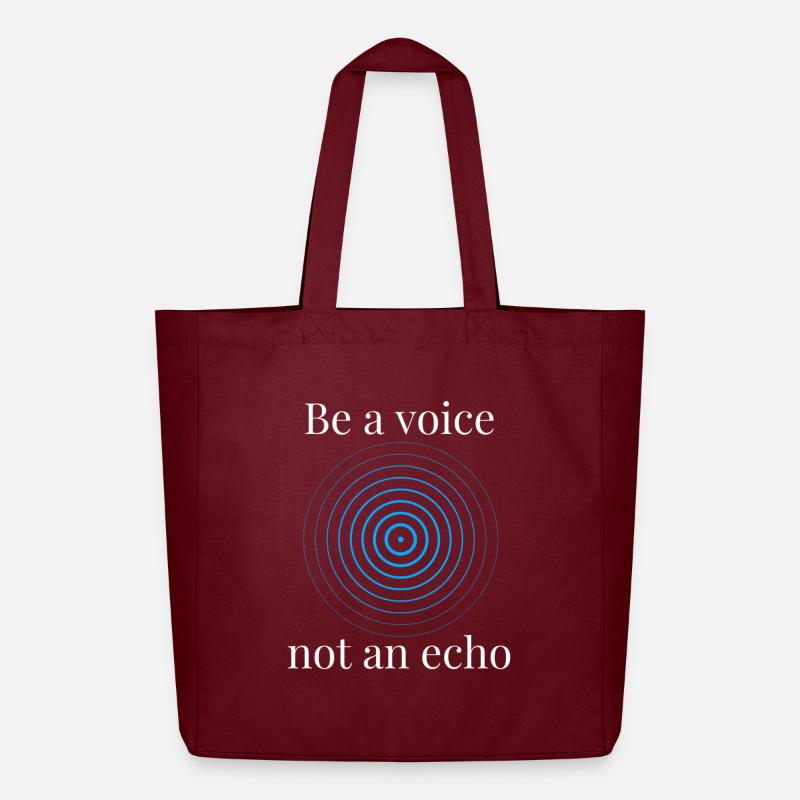 Be a voice not an echo Kreisdesign - Midweight recycelter Stoffbeutel von Stanley/Stella - Burgunderrot