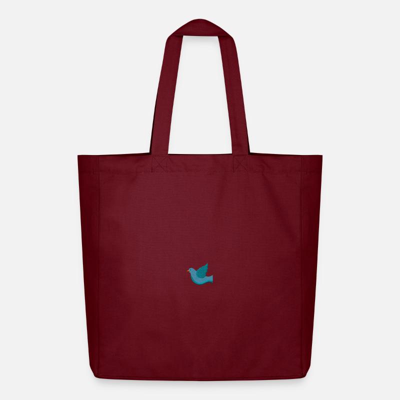 Colombe brodée - Tote bag Stanley/Stella Midweight recyclé - bordeaux