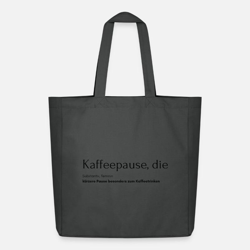Kaffeepause, die - Midweight recycelter Stoffbeutel von Stanley/Stella - Anthrazit