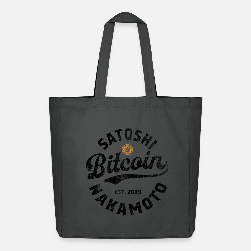 Bitcoin Satoshi Nakamoto - Midweight recycelter Stoffbeutel von Stanley/Stella - Anthrazit