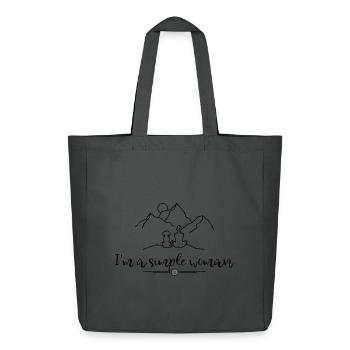Simple Woman Natur Hunde - Midweight recycelter Stoffbeutel von Stanley/Stella - Anthrazit - Vorne