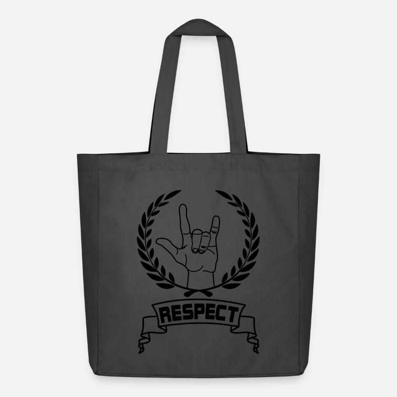 Respect du geste de la main avec texte RESPECT - Tote bag Stanley/Stella Midweight recyclé - charbon