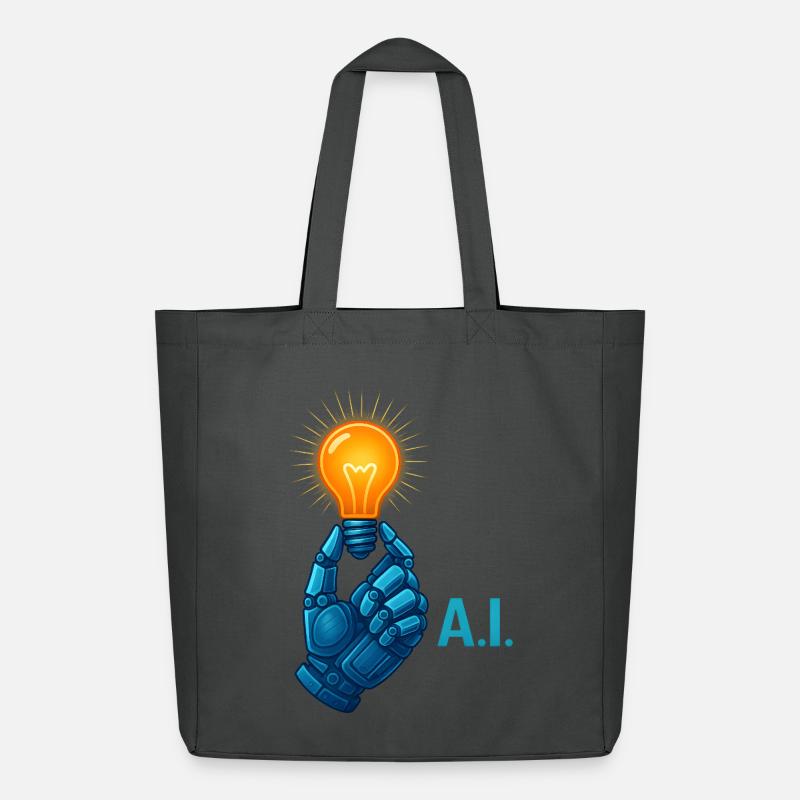 ai Tech Statement mit coolem Vibe funny - Midweight recycelter Stoffbeutel von Stanley/Stella - Anthrazit