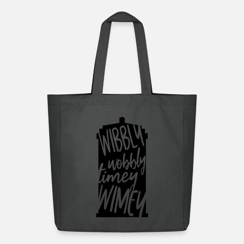 Wibbly Wobbly Timey WImey - Midweight recycelter Stoffbeutel von Stanley/Stella - Anthrazit