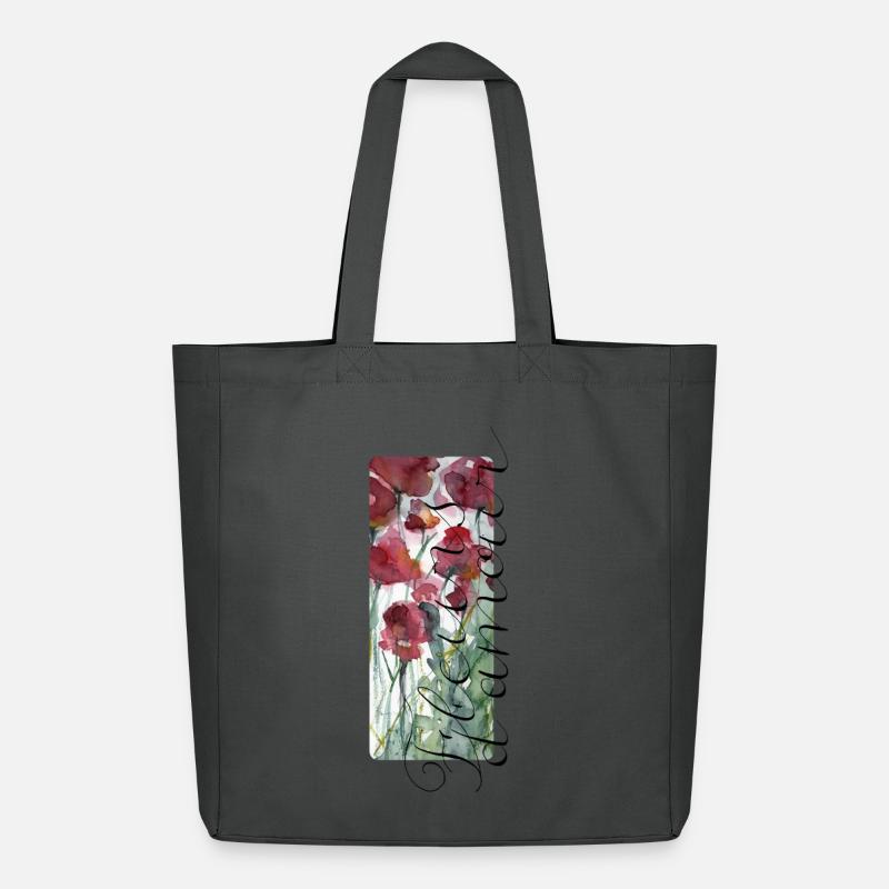 Valentinstag / Liebe / Blumen / Fleurs_d_amour - Midweight recycelter Stoffbeutel von Stanley/Stella - Anthrazit